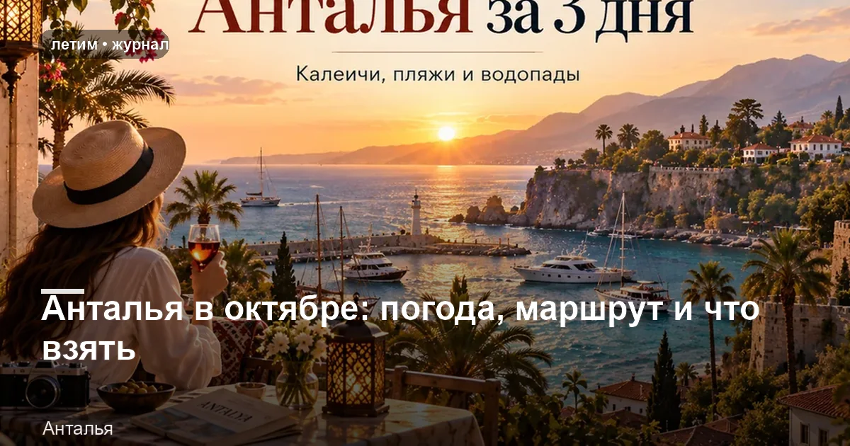 Анталья: иллюстрация к материалу «Анталья в октябре: погода, маршрут и что взять»