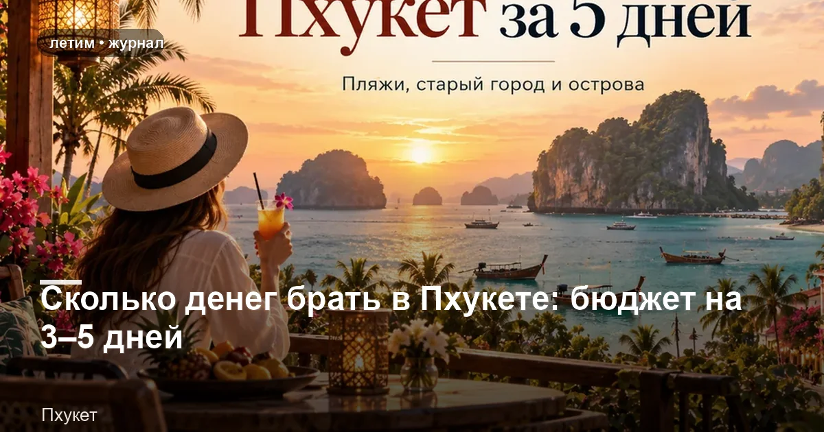 Пхукет: иллюстрация к материалу «Сколько денег брать в Пхукете: бюджет на 3–5 дней»
