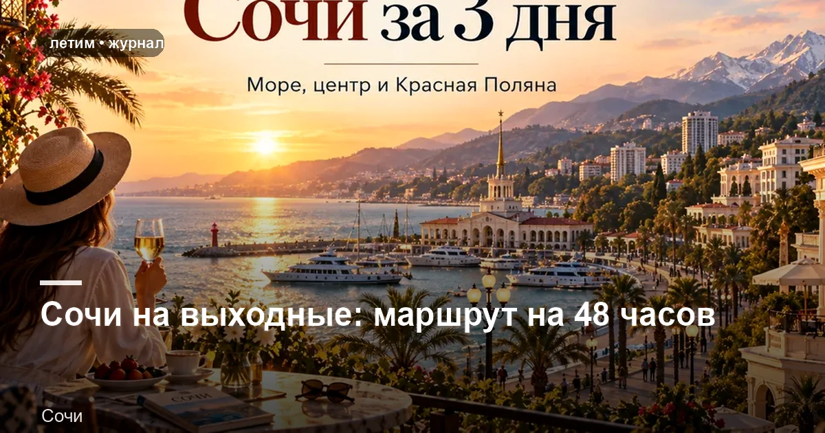 Сочи: иллюстрация к материалу «Сочи на выходные: маршрут на 48 часов»