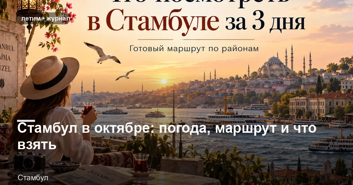 Стамбул: иллюстрация к материалу «Стамбул в октябре: погода, маршрут и что взять»