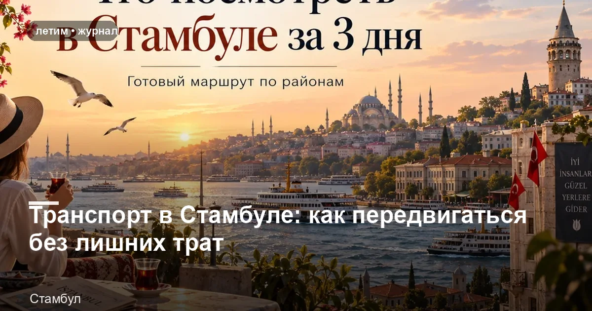 Стамбул: иллюстрация к материалу «Транспорт в Стамбуле: как передвигаться без лишних трат»